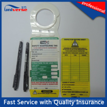 OEM Construction Safe Tag Scaffolding Tag for Erection & Inspection Record